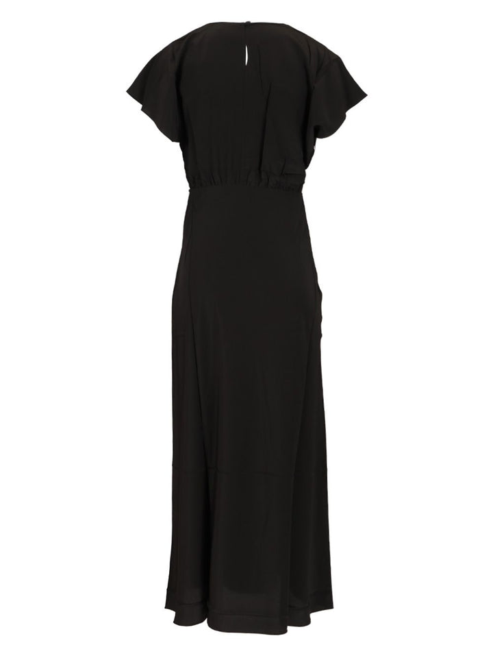 Matteau V-Neck Midi Dress Dresses - Black | 767dd6cb8fd8d88b12f3eab86892afa30461d371