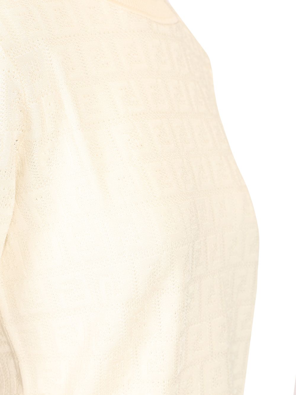 Fendi Ff Cotton And Viscose Sweater Knitwear - White | 7732686a7d7460e7dc431943effea976fd35e777