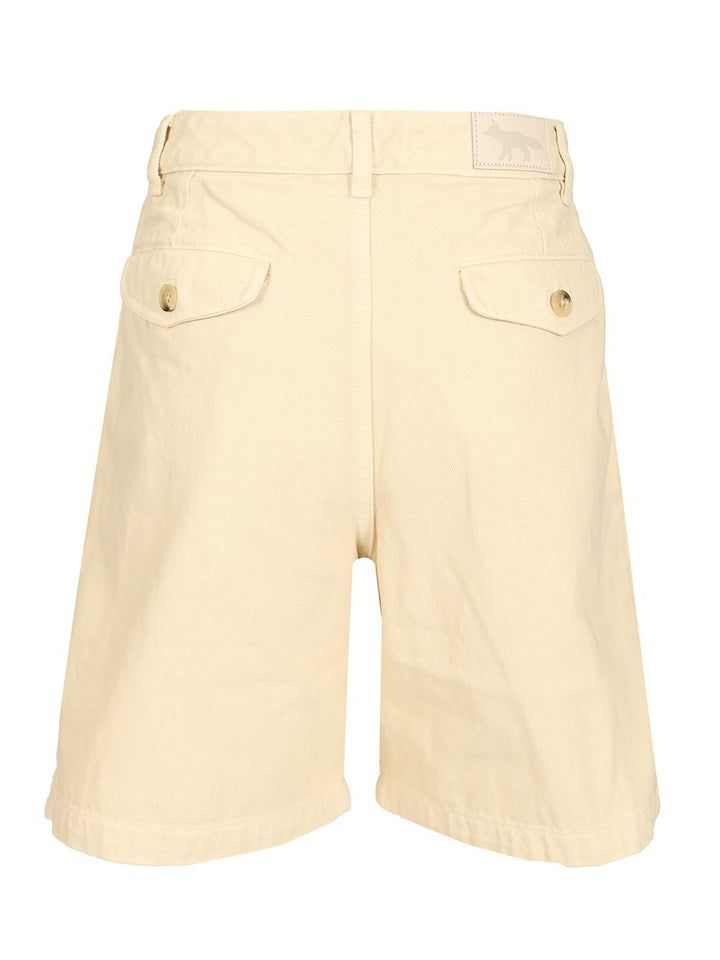 Maison KitsunÉ Pleated Shorts Trousers - Beige | a0633f57f96114e3cf11b691bcd95f85ae17febc