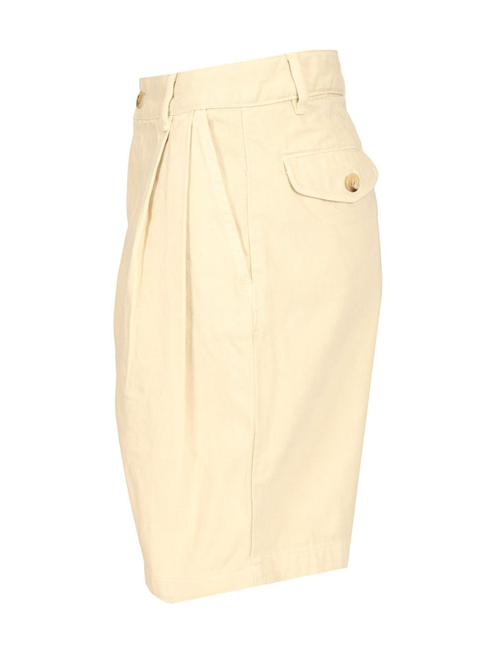 Maison KitsunÉ Pleated Shorts Trousers - Beige | 4b0323ccd6a265637e8065208431a5d77b90c051