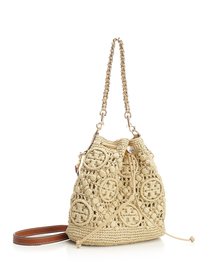 Tory Burch T Monogram Shoulder Bags - Beige | 4881469171957584eb6fabe753ede46b1748ca42