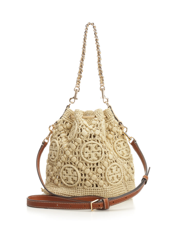 Tory Burch T Monogram Shoulder Bags - Beige | 0df087f94bc536cdc8f3b8b40b48e1ed63e6cfdd