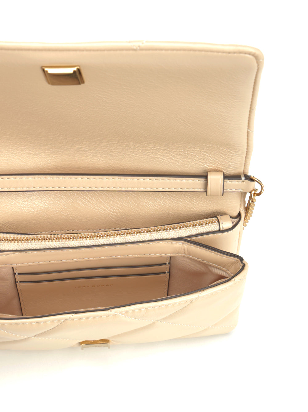 Tory Burch Kira" Chain Wallet Wallets - Beige | a0c195ad36407cddb0209a7aa95338d245fddcb9