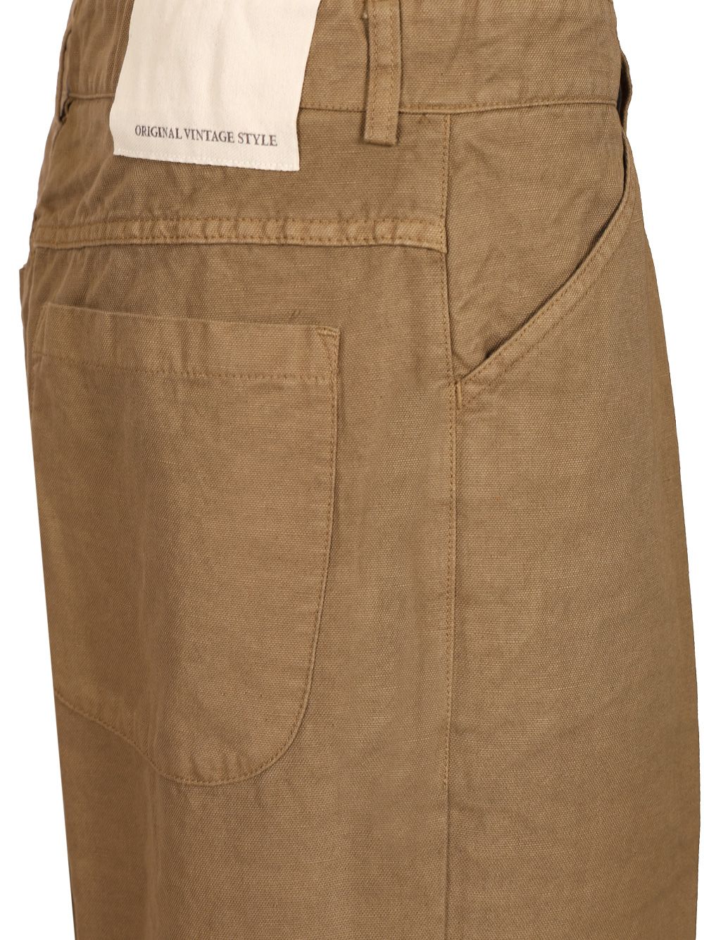 Original Vintage Cotton And Linen Blend Trousers - Brown | dc5033c23ceae73d93a6c52f1f930d586be8c558