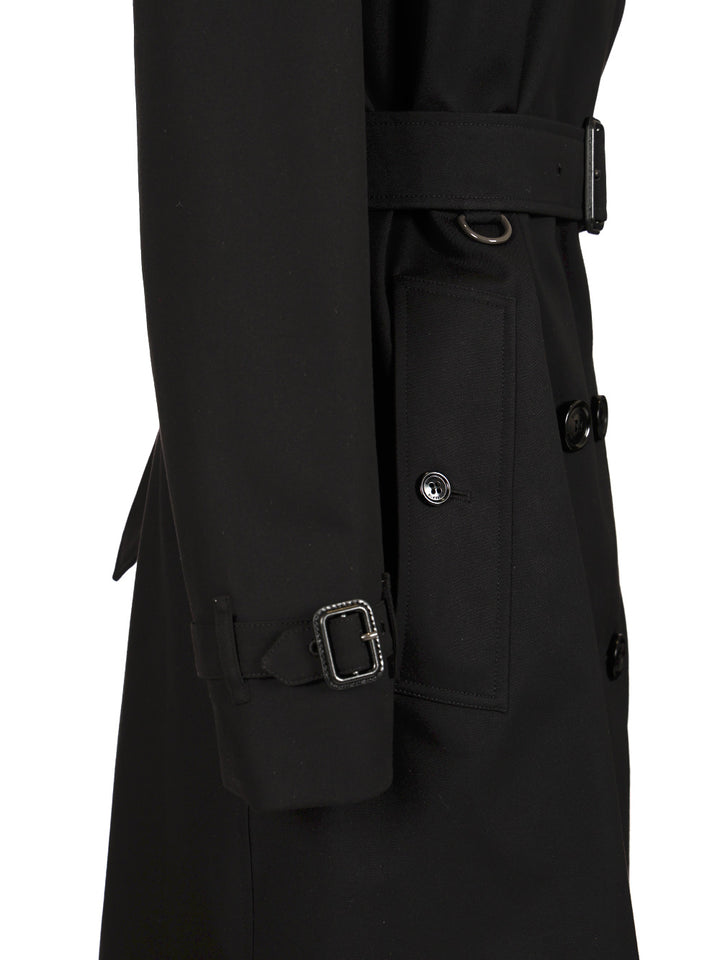 Burberry Heritage Kensington Long Trench Coat Coats - Black | 0f51e6d0e909e71fd9175eabe75b1b577a33a195