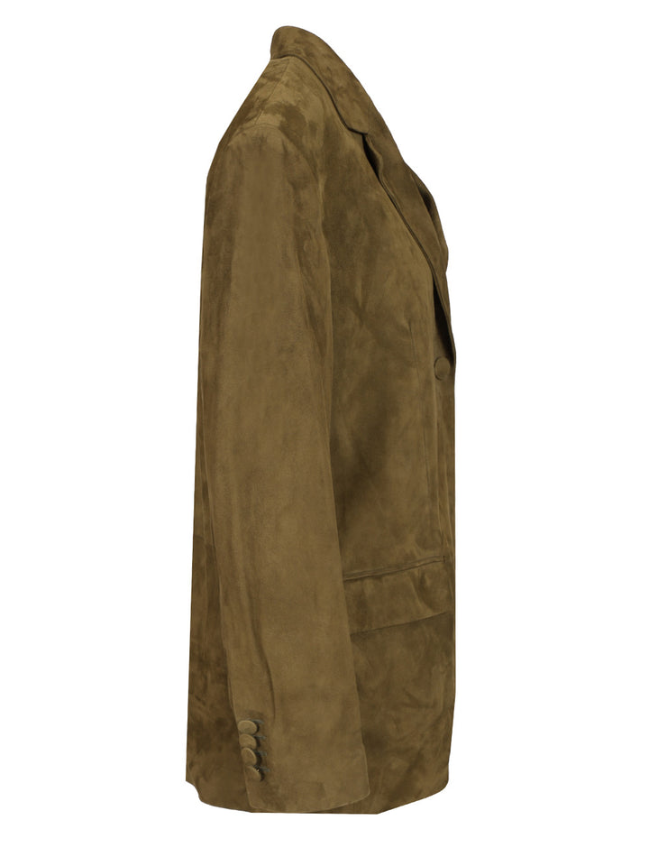 Marni Suede Jacket Jackets - Green | 43b267610986ce5e3a5e5118ceac5330d94c5fe1