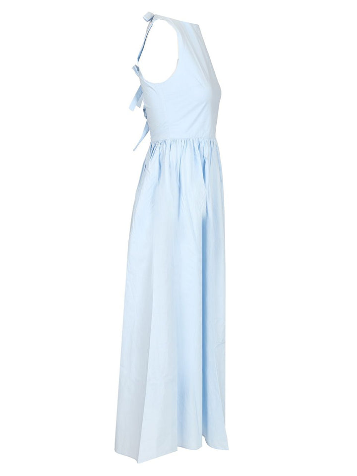 Matteau Tie-Back Midi Dress Dresses - Light blue | 8ff9a98227b17cb5245f42ef69dd15468de0dd86
