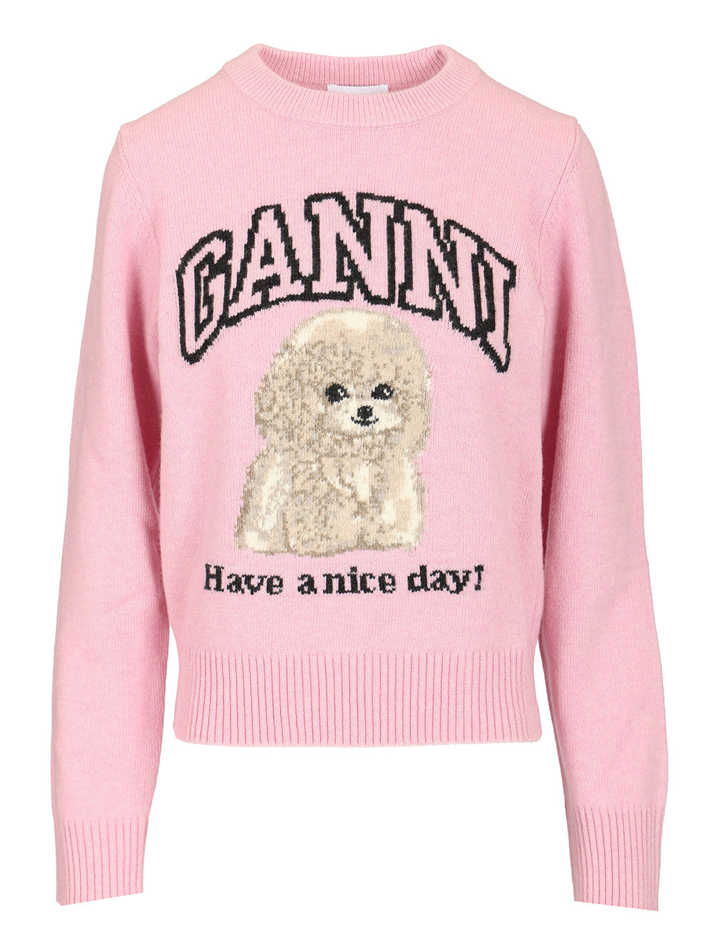 Ganni Graphic Sweater Knitwear - Rose | 41798fc3248cabd4dcccae8c6a7320d354976ded