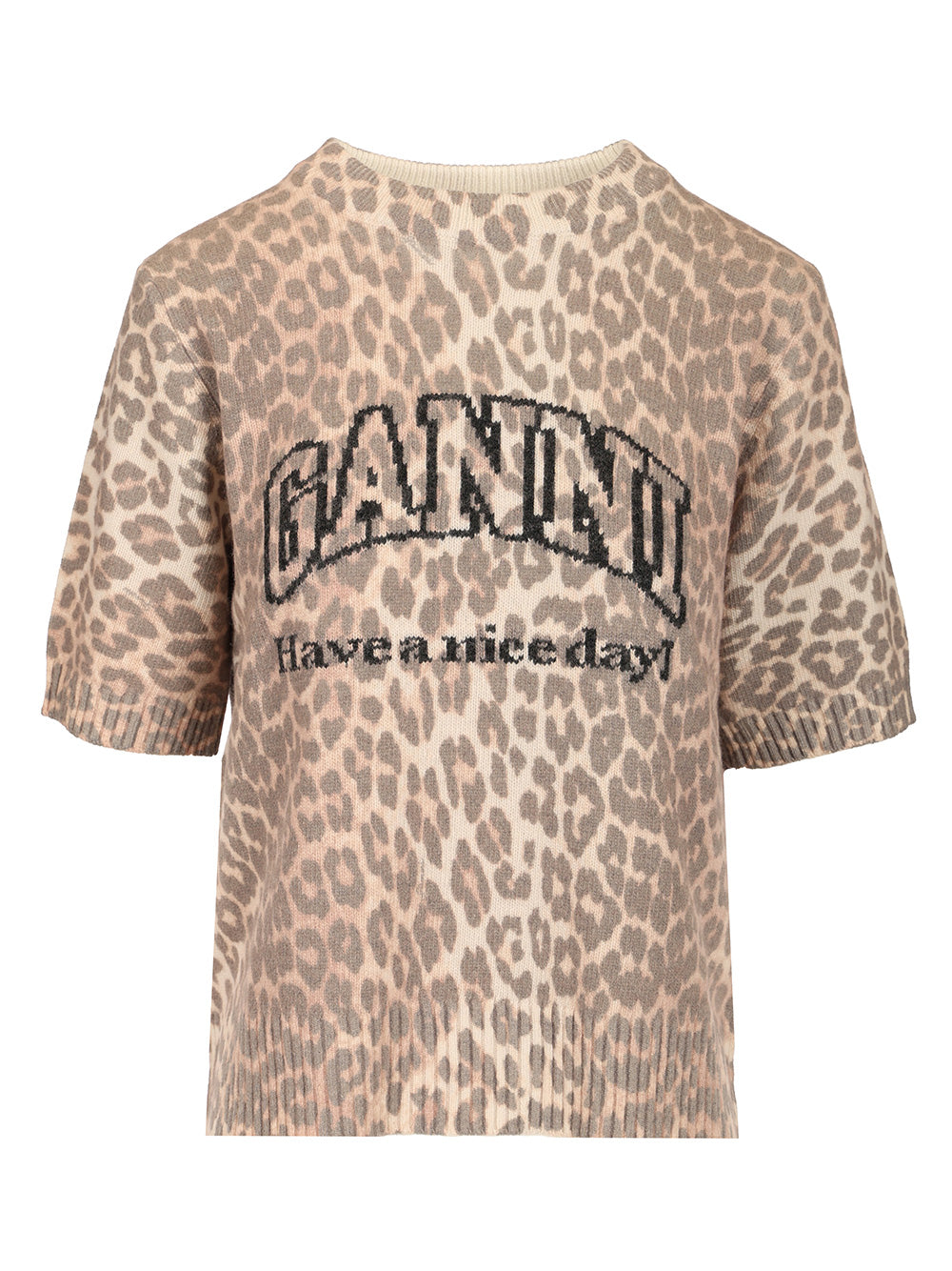 Ganni Leopard Print T-Shirt - Animalier | 4d9753c9a2b6fb5e3ec012d39106c84718a4e6ba