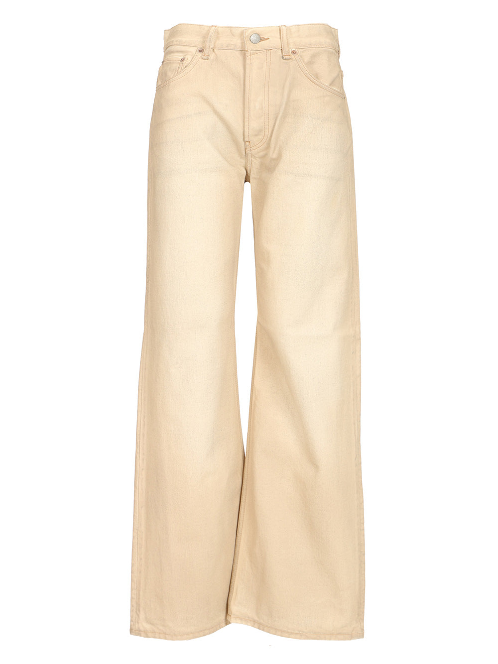 Acne Studios Wide Leg Jeans Trousers - Beige | e7c9ef1bccd597efb9f169fc56f5604d1d6636a2