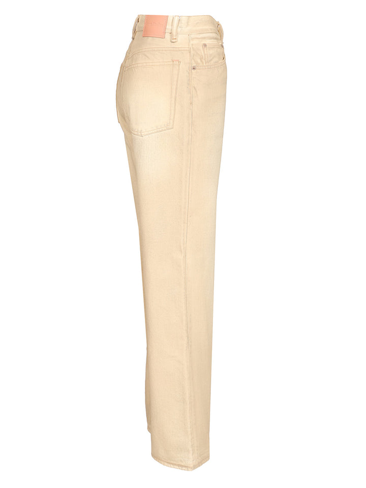 Acne Studios Wide Leg Jeans Trousers - Beige | ae7d00aa5b85947aa03fa50d795272bb27416038