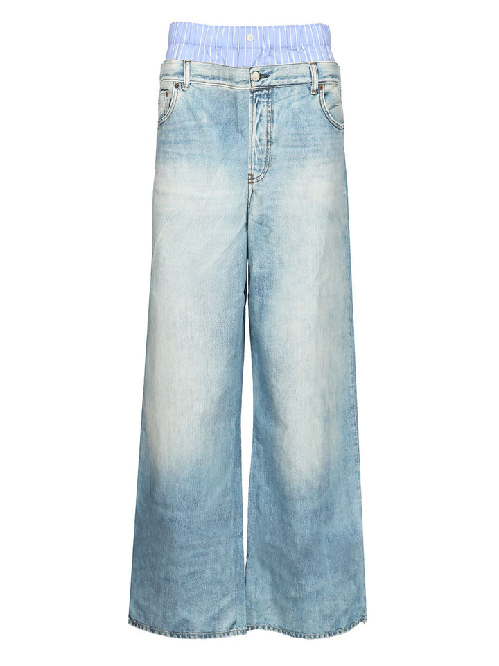 Acne Studios Trompe-L'oeil Print Trousers Jeans - Blue | e7952fdc611758d3f4b81f2c6f3259a7d03dbe6b
