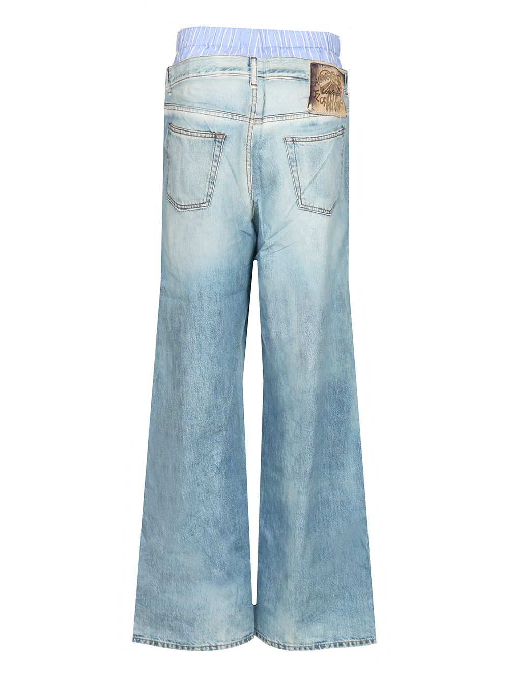 Acne Studios Trompe-L'oeil Print Trousers Jeans - Blue | 5ae9799b373a6267087afc52e7b9a1021154259c