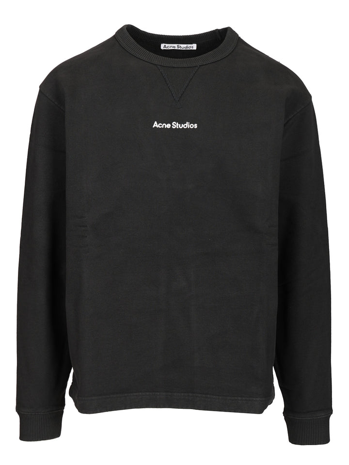 Acne Studios Cotton Sweatshirt Sweatshirts - Black | 757ff7c2155795381bbe5fae18af749f5df39560