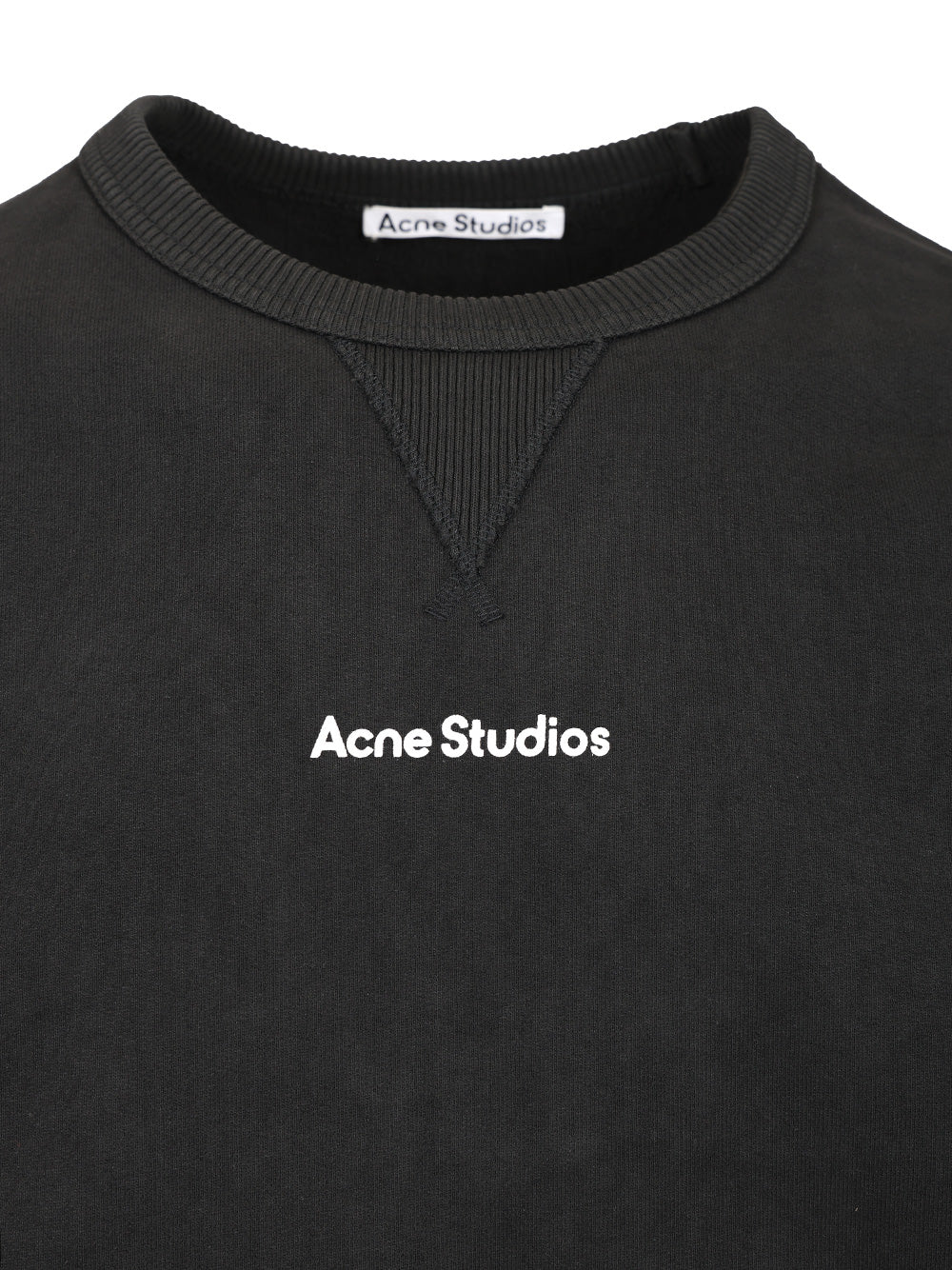Acne Studios Cotton Sweatshirt Sweatshirts - Black | 18b8f89f7449984c68cc6621539c308f95df2115