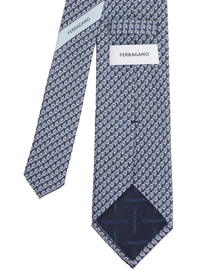 Ferragamo Silk Tie Ties And Bow Ties - Blue | f113c378e4f451f412abbfa2ef8df70bfd608026