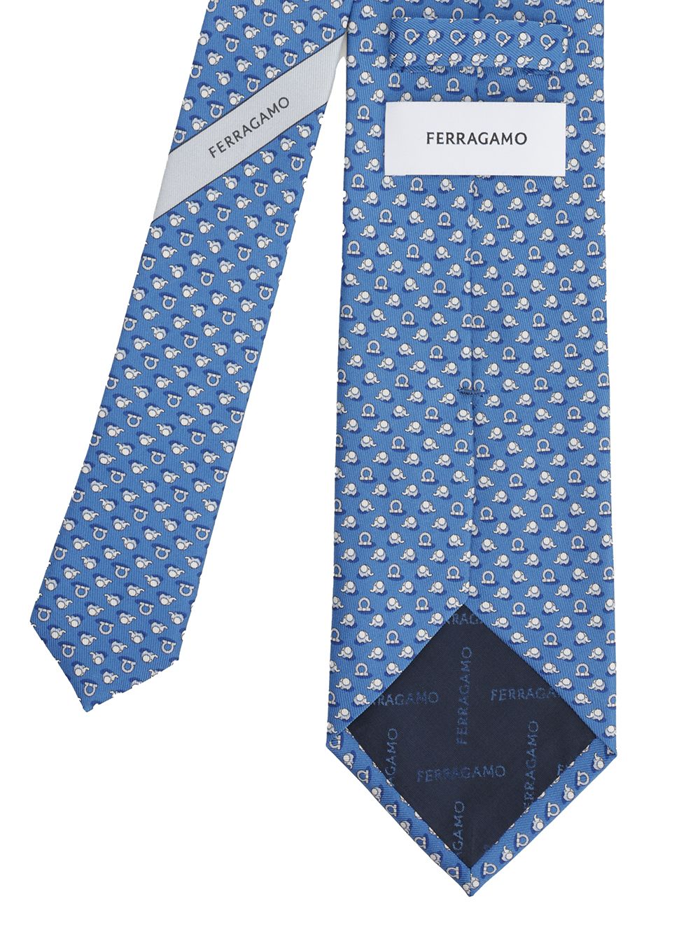 Ferragamo Silk Tie Ties And Bow Ties - Blue | 4de758c9885664152cbebfff44e5530f06d5da35