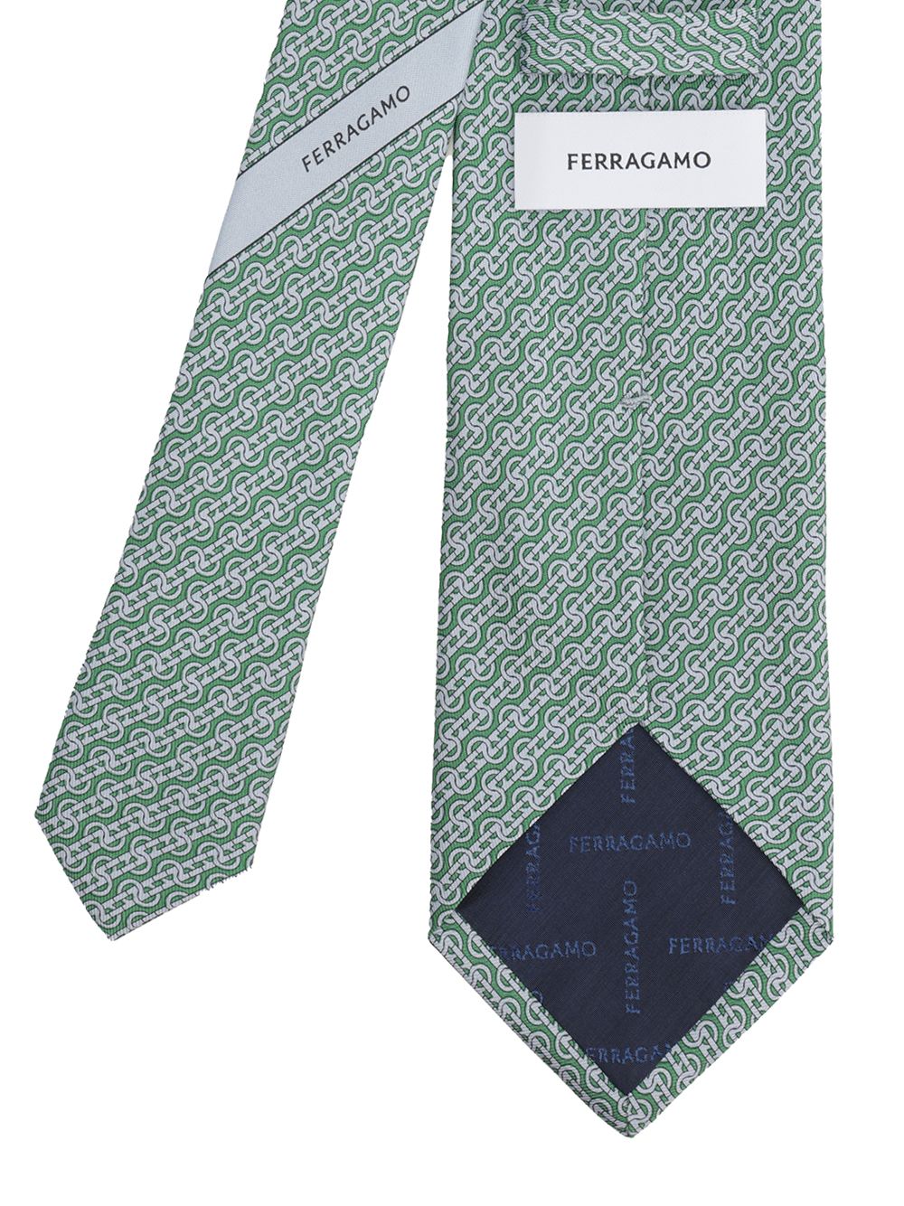 Ferragamo Silk Tie Ties And Bow Ties - Green | cdb014074b3a8b819c7a579510d2b562fac07a09