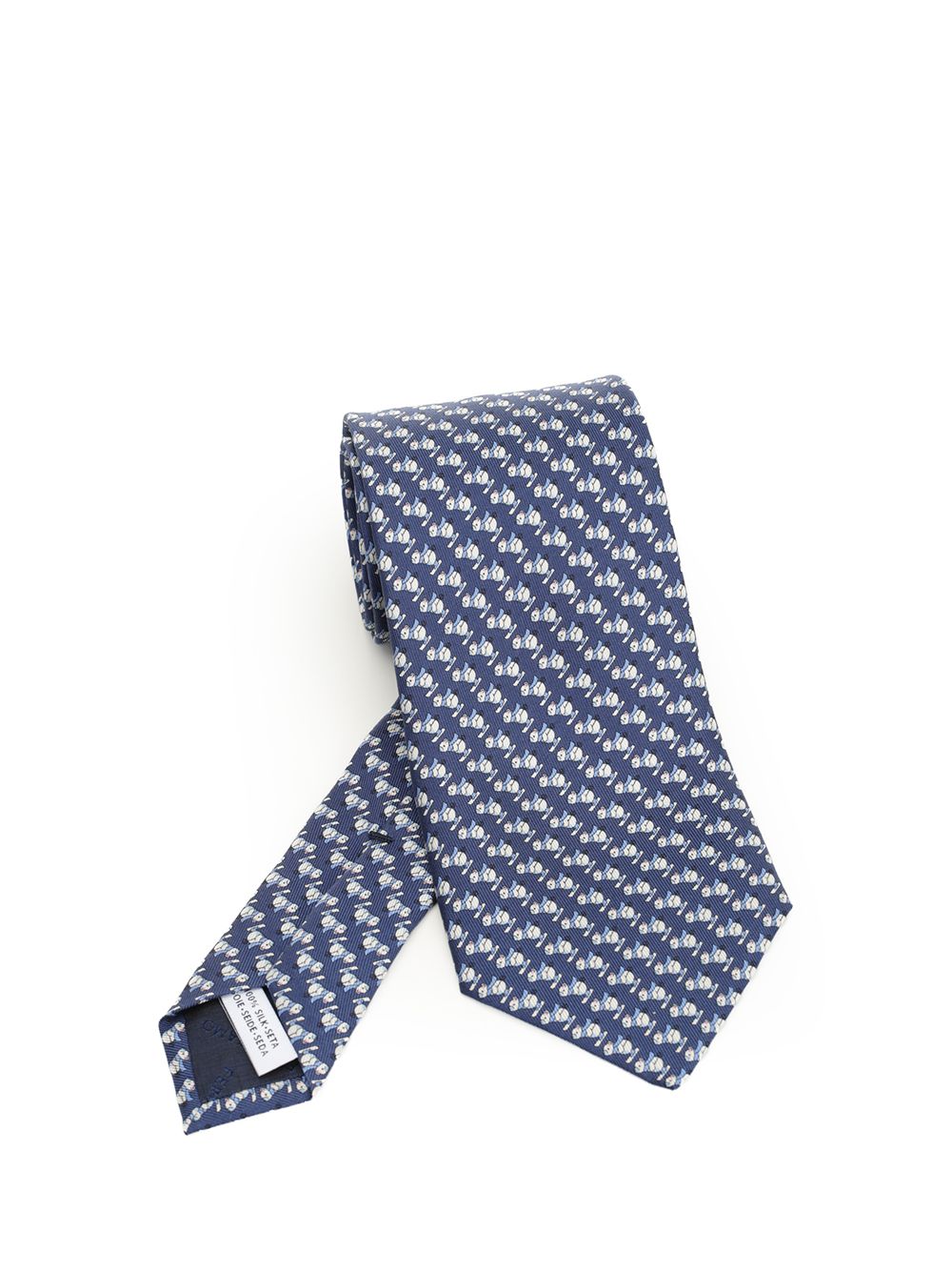 Ferragamo Silk Tie Ties And Bow Ties - Blue | 1a0c2d4f1789fea1f502cbdefd71f6014a5a2583