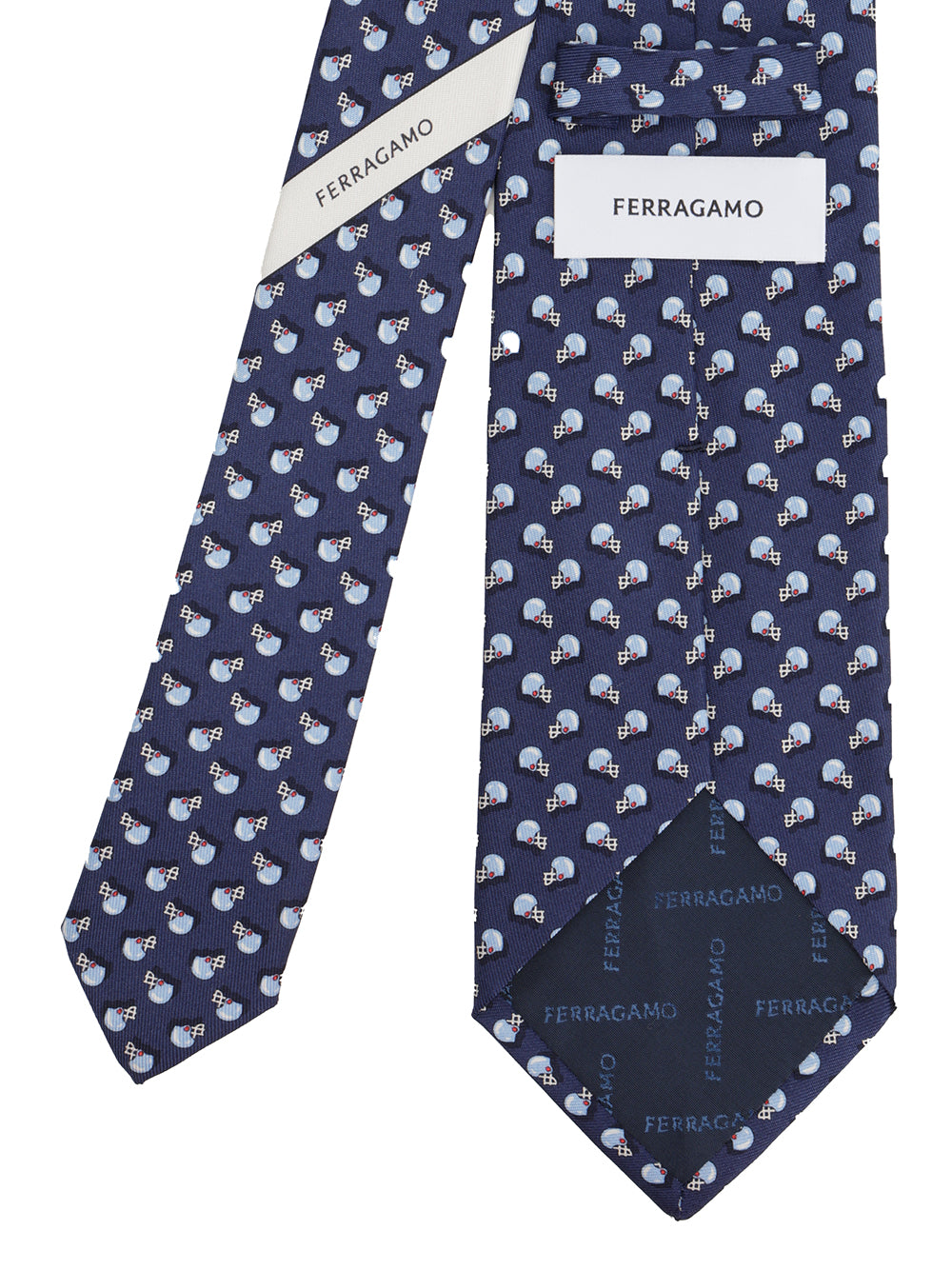 Ferragamo Silk Tie Ties And Bow Ties - Blue | cff5e39fb42dedefcef81ef9174f29848fbd22db