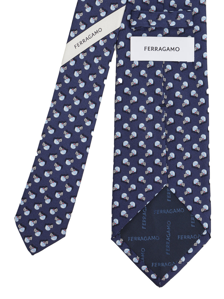 Ferragamo Silk Tie Ties And Bow Ties - Blue | cff5e39fb42dedefcef81ef9174f29848fbd22db