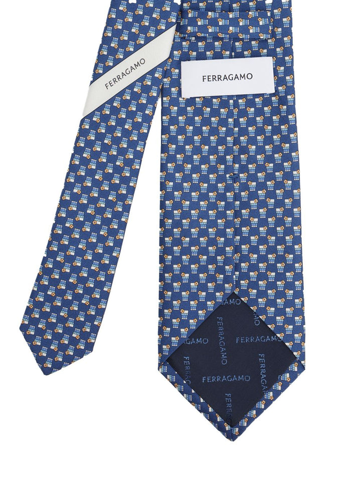 Ferragamo Silk Tie Ties And Bow Ties - Blue | ca22be05a8cfa0d8c170bb2eafe7ff148f1d3650