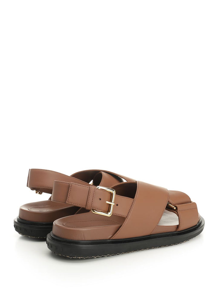 Marni Footbed Sandals - Brown | 904a6206119d02213f3322f975483c78623a03d5