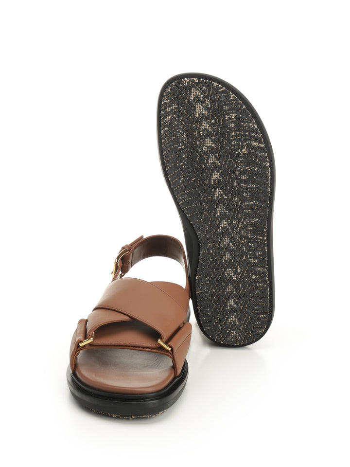 Marni Footbed Sandals - Brown | 3b2b6320cb7445051efb40b1084ce2b106a751ad