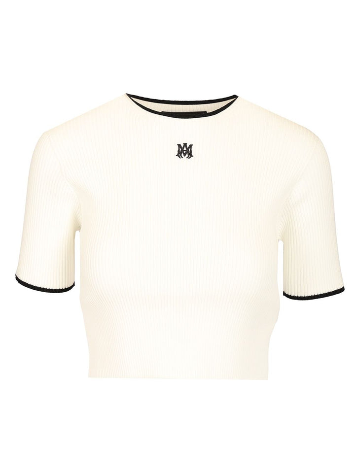 Amiri Crop T-Shirt - White | ca942bcae39e2ea35361c97214bc2e716b171f73