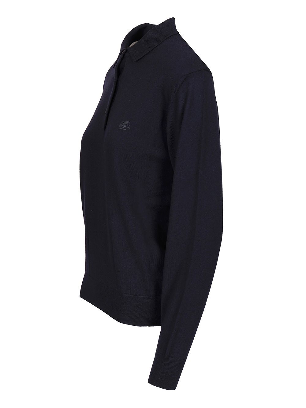 Etro Wool Polo Shirt Knitwear - Blue | aa41864ed8c44f5596fba3c310ffdd76a6ac6033