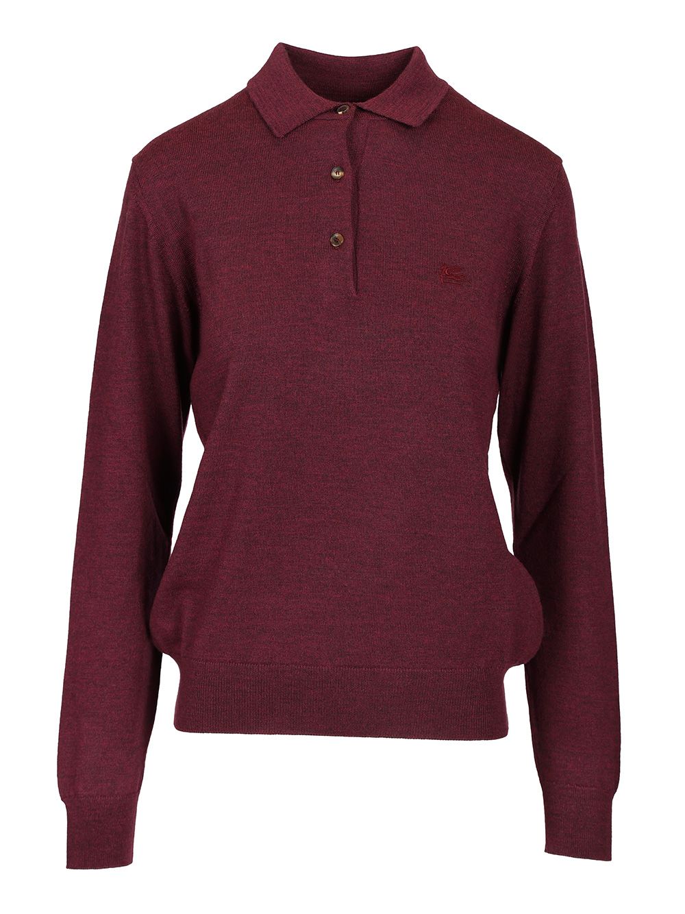 Etro Wool Polo Shirt Knitwear - Bordeaux | 00f317011bd25f5d805a7790979b5ef6ed53718f