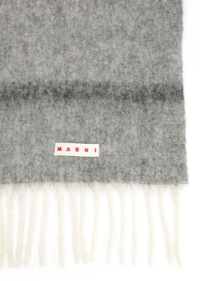 Marni Striped Alpaca Scarf Scarves And Foulards - Grey | c817534bb036caccb76c823b20f104a7e8ce92dc