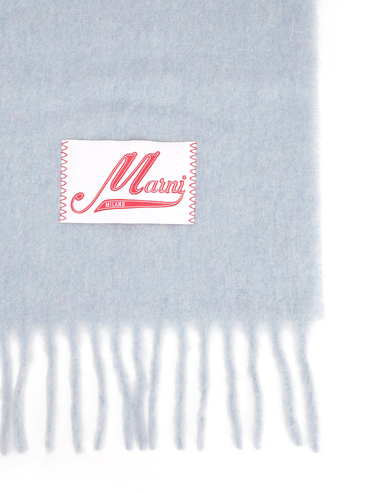Marni Alpaca Scarf Scarves And Foulards - Light blue | 4932b4b18fed3023fdad1e5cc2e837f7ea97b631
