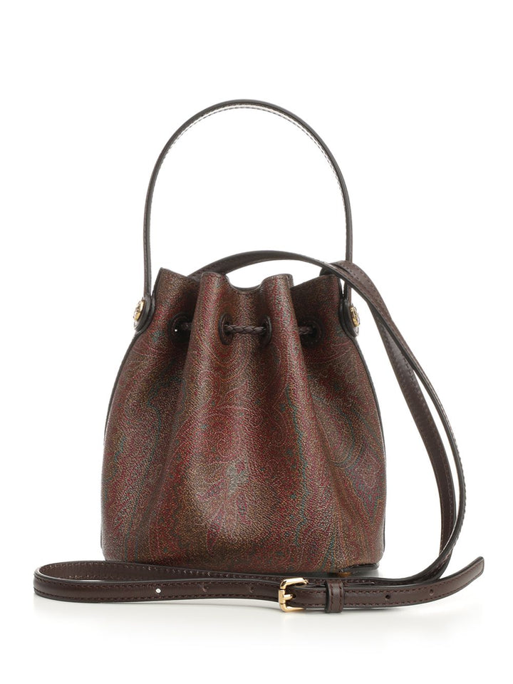 Etro Arnica Mini Bucket Bag Crossbody Bags - Brown | ad152f586fd8be155d158697b3c850d2831961a2