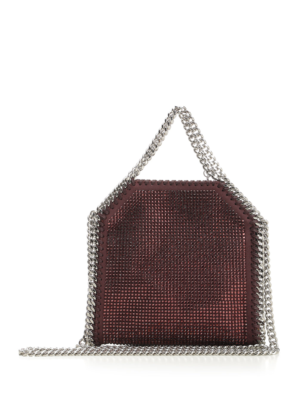 Stella Mccartney Falabella Tiny Hotfix Crystal Bag Crossbody Bags - Bordeaux | f497d928a2fbbe54fda2fdb5cc46fb1b4f33ca4a