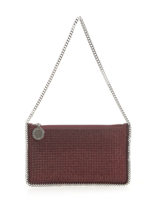 Falabella" Clutch With Hotfix Crystals Shoulder Bags Bordeaux