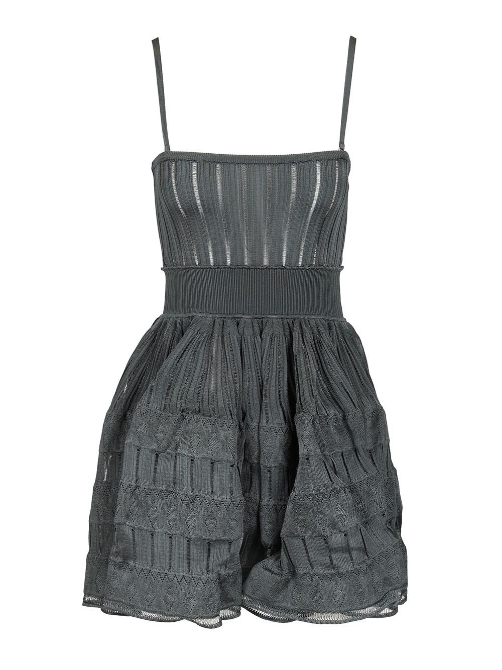 AlaÏA Crinoline Knitted Dress Dresses - Blue | 5a3b2c050691e0a4b32191bce734d7ad29c7dbe5