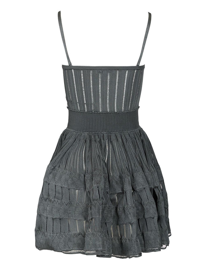 AlaÏA Crinoline Knitted Dress Dresses - Blue | 4cea49c26e843090a9eb5b45442e59c4f4f1e0a0
