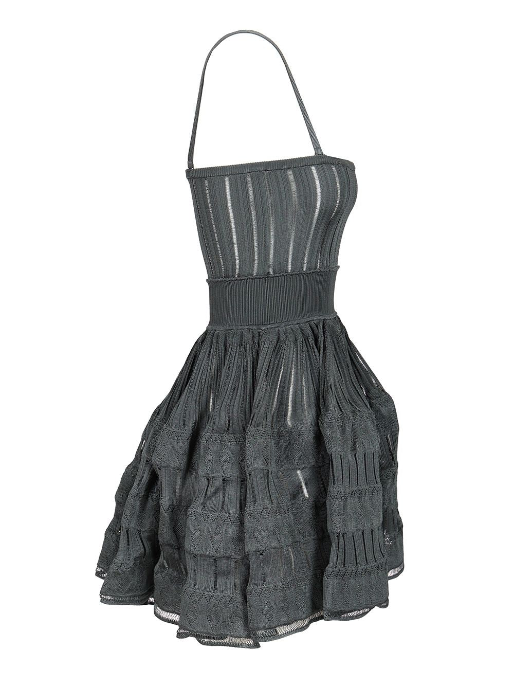 AlaÏA Crinoline Knitted Dress Dresses - Blue | 861a84979f52f9cb31c748c399c49d3269ac985e