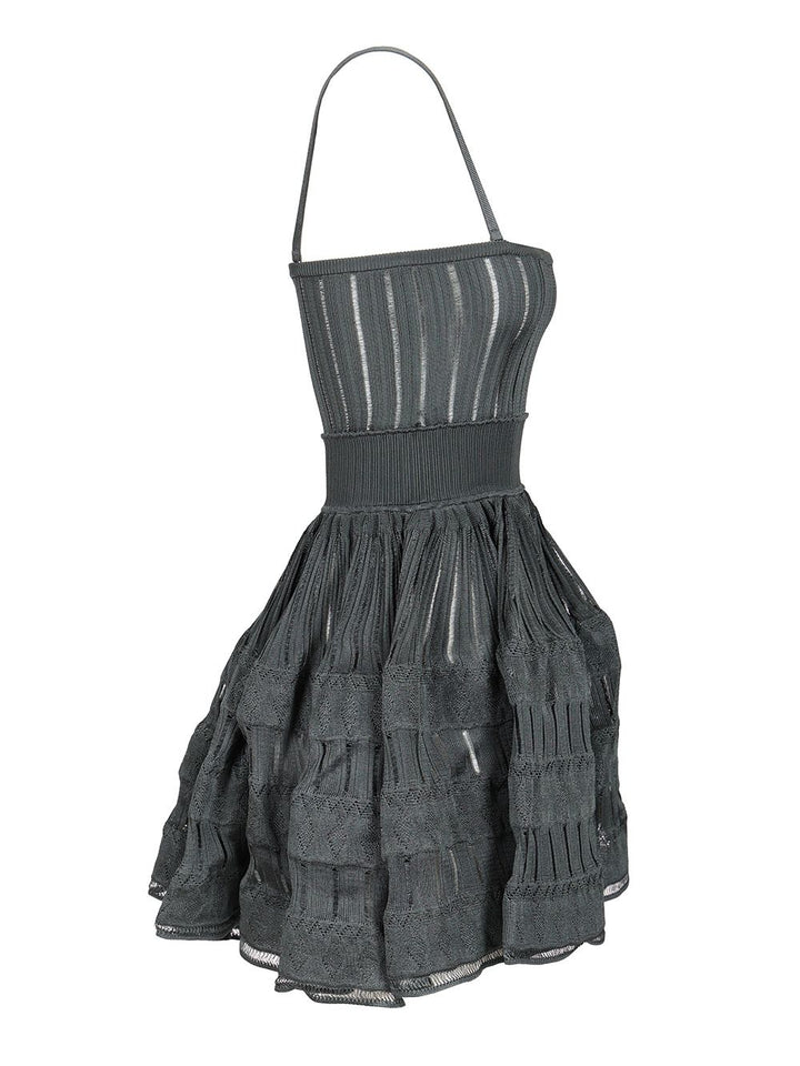 AlaÏA Crinoline Knitted Dress Dresses - Blue | 861a84979f52f9cb31c748c399c49d3269ac985e