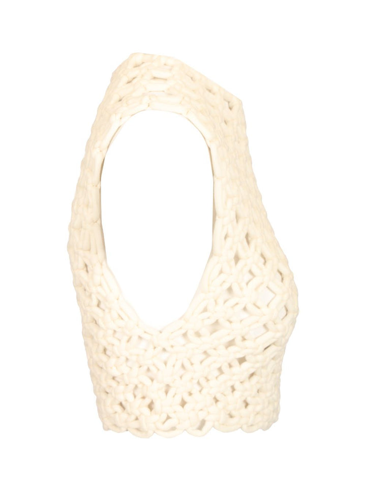 AlaÏA Knotted Top Tops - White | caa3044bf3e8bc8d97eaa8c56a5669cd8f021386