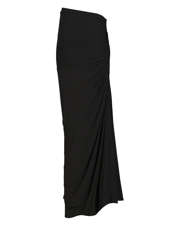 AlaÏA Long Draped Skirt Skirts - Black | 3551bb1c976dba5bdbd45e9ff32c3950f9209442