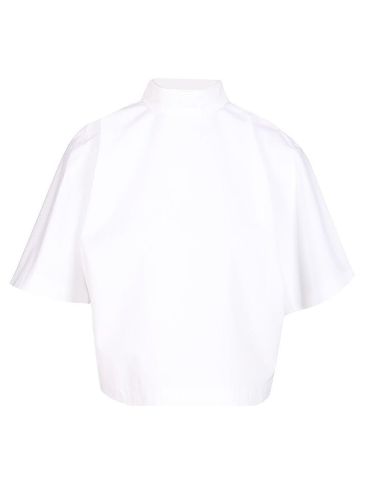AlaÏA Crop Top Tops - White | 3cb679f1ace8c56bc999dd91d440c50921686d64