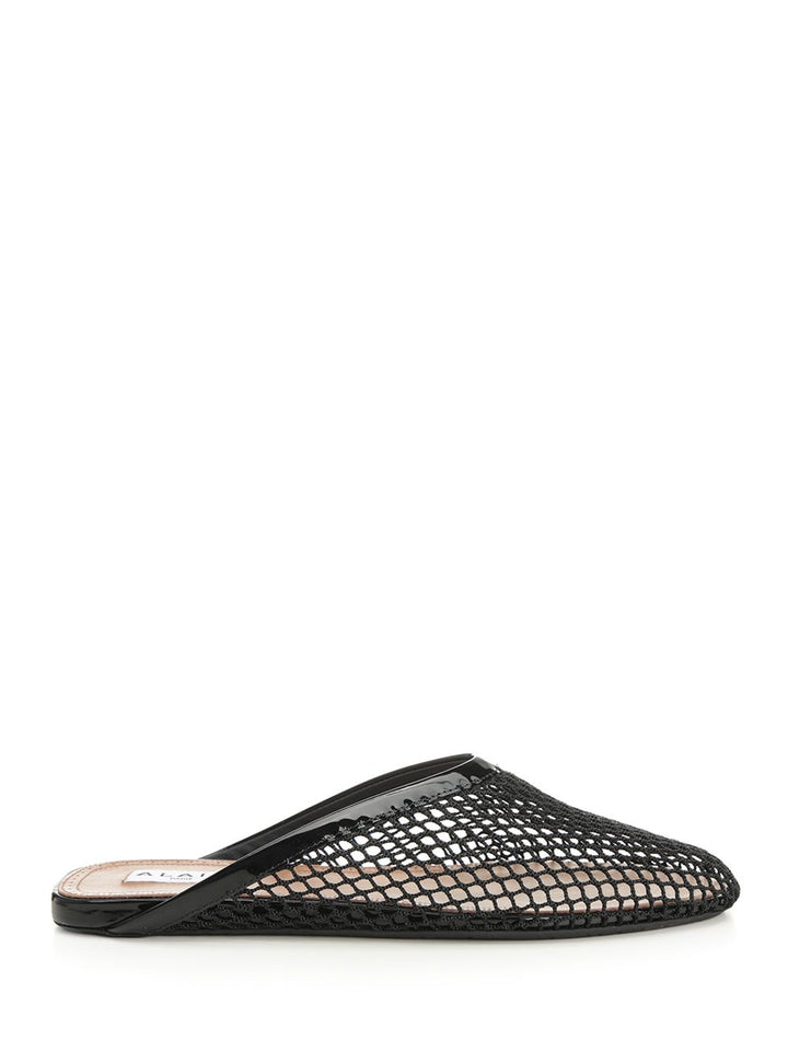 AlaÏA Mesh Flat Mule Scarpe basse - Black | 782f64edf64a075e466443f13b67eda1d5e832d7