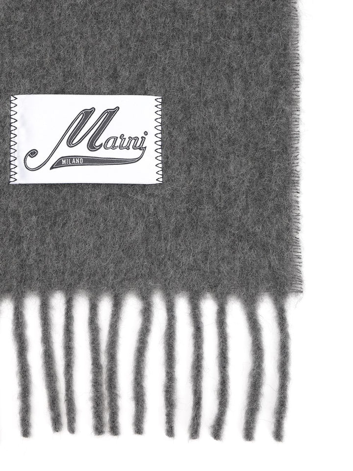 Marni Alpaca Scarf Scarves And Foulards - Grey | 4daf499c4c3bf0941cf0e9bae0d93da09821b69b