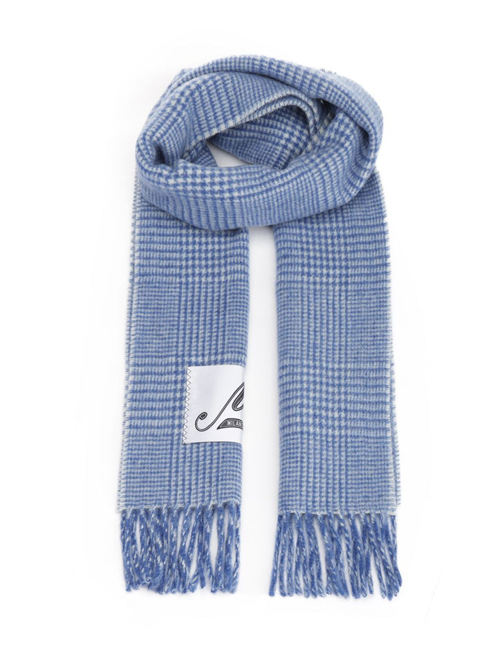 Marni Double-Face Wool Scarf Scarves And Foulards - Blue | 3c7a4022a2f8aad4bc1716b1410f3deb092ee2a2
