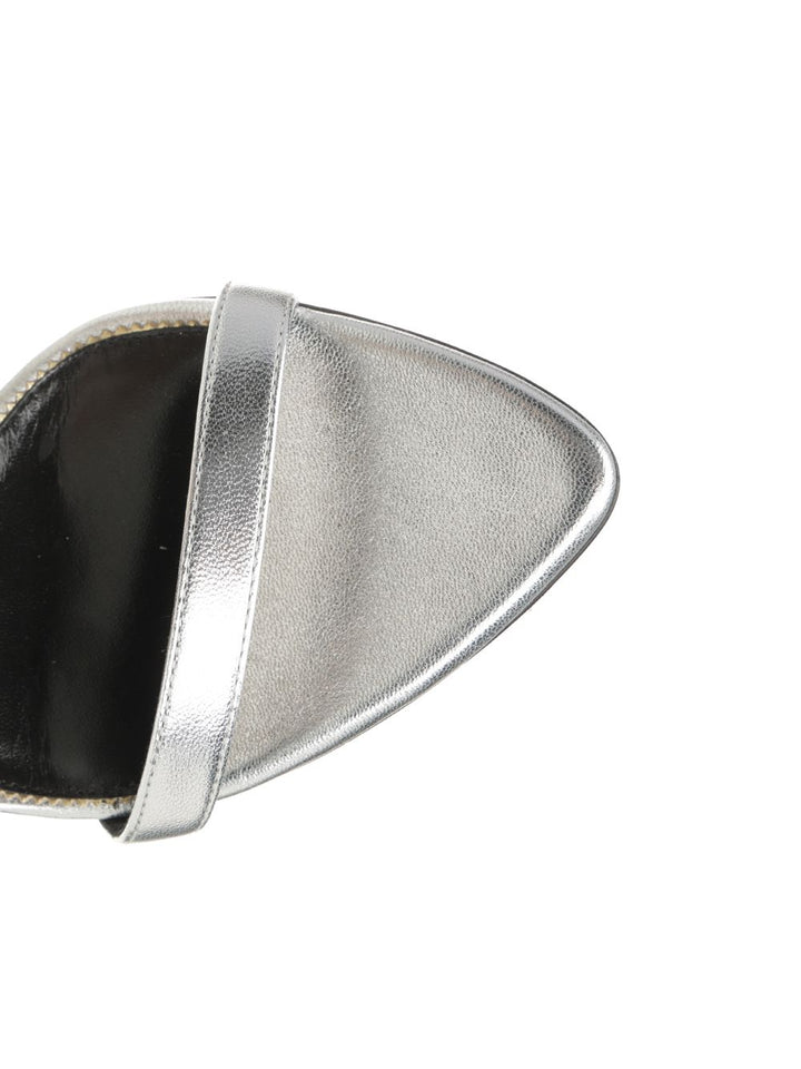 Tom Ford Laminated Leather Sandal With Padlock Sandals - Silver | a4c14f489ea52350eacd8a04533e68cf8d484a28