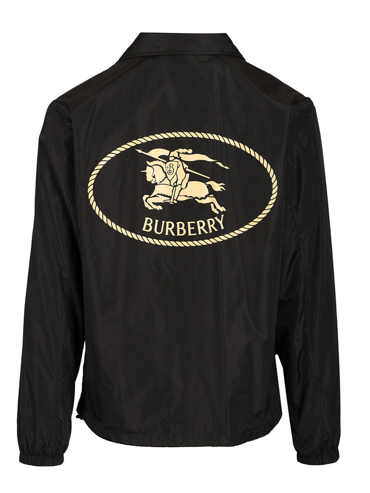 Burberry Burberry Knight Stamp Nylon Track Jacket Jackets - Black | 84a2b7df5a59b14c050fd2061da6a628454dc2a1
