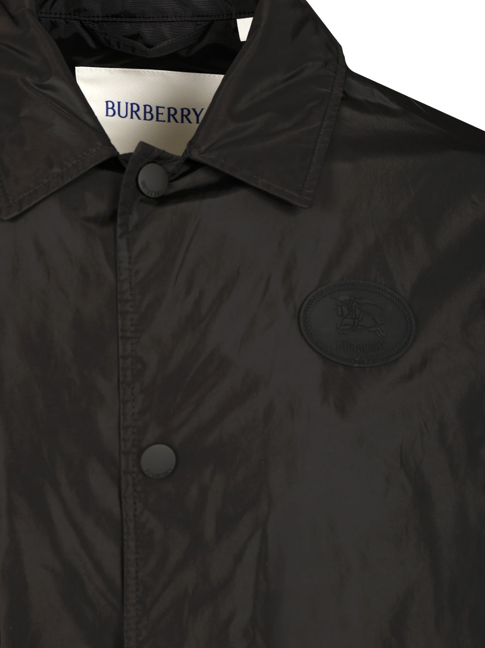 Burberry Burberry Knight Stamp Nylon Track Jacket Jackets - Black | 81efac8329ce0deaae2b883b3e73dd9335be787c