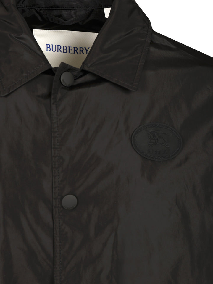 Burberry Burberry Knight Stamp Nylon Track Jacket Jackets - Black | 81efac8329ce0deaae2b883b3e73dd9335be787c